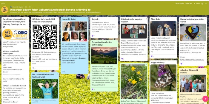 Screenshot Glückwunschwand